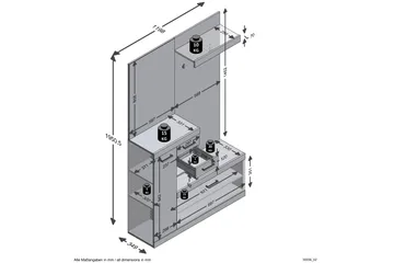 Samekia Garderob 120 cm - Vit/Grå - Möbler - Hall & entré - Möbelset för hall & entré