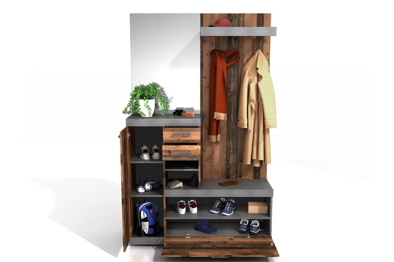 Samekia Garderob 120 cm - Möbler - Hall & entré - Möbelset för hall & entré