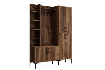 Schmida Hallmöbelset 150 cm - Mörkbrun - Möbler - Hall & entré - Möbelset för hall & entré