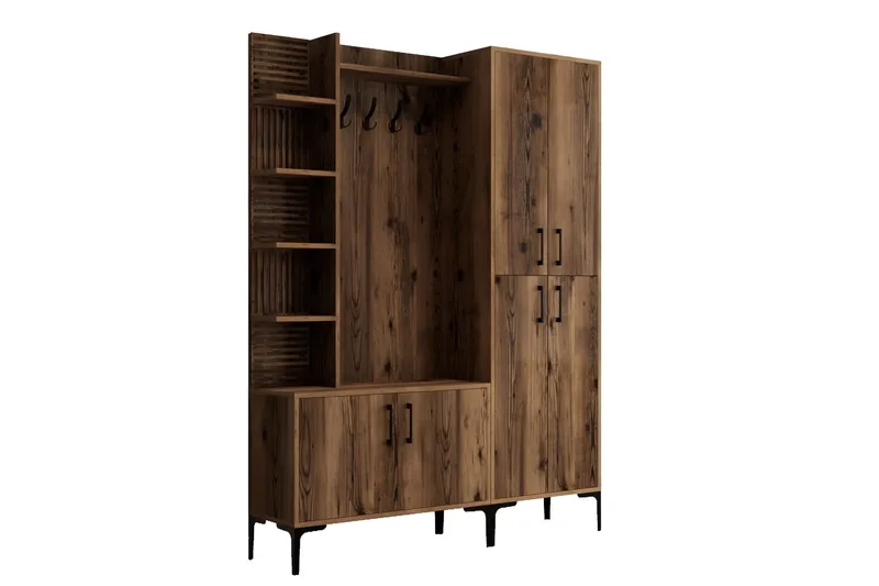 Schmida Hallmöbelset 150 cm - Mörkbrun - Möbler - Hall & entré - Möbelset för hall & entré