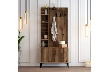 Schmida Hallmöbelset 90 cm - Mörkbrun - Möbler - Hall & entré - Möbelset för hall & entré