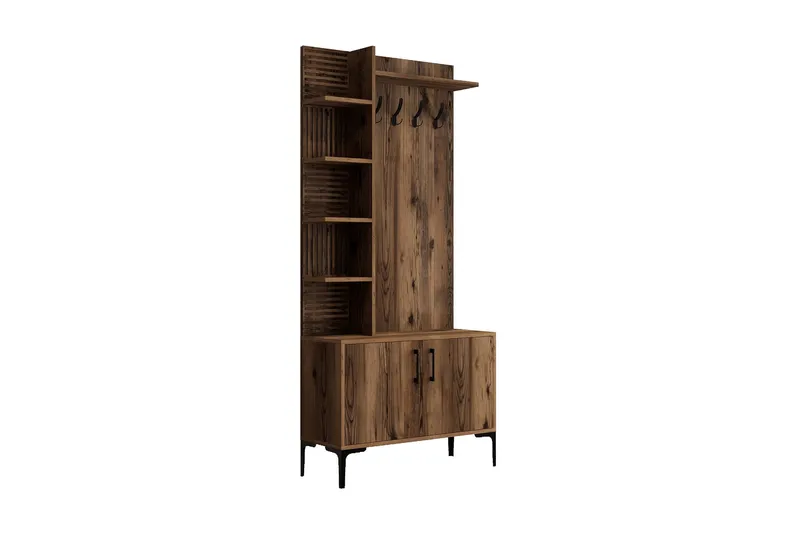 Schmida Hallmöbelset 90 cm - Mörkbrun - Möbler - Hall & entré - Möbelset för hall & entré