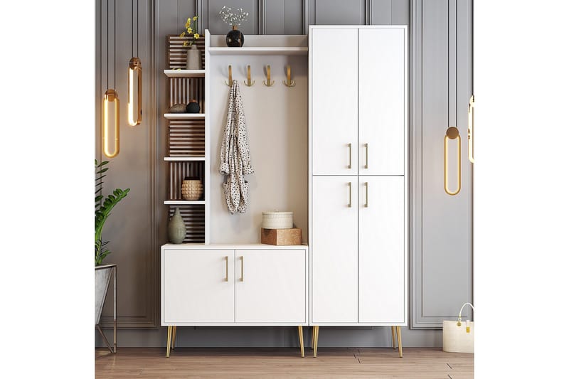 Schmida Hallmöbelset, Guld/Vit