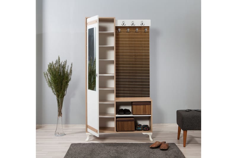 STENBYN Klädförvaring 100 cm Brun - Möbler - Hall & entré - Möbelset för hall & entré