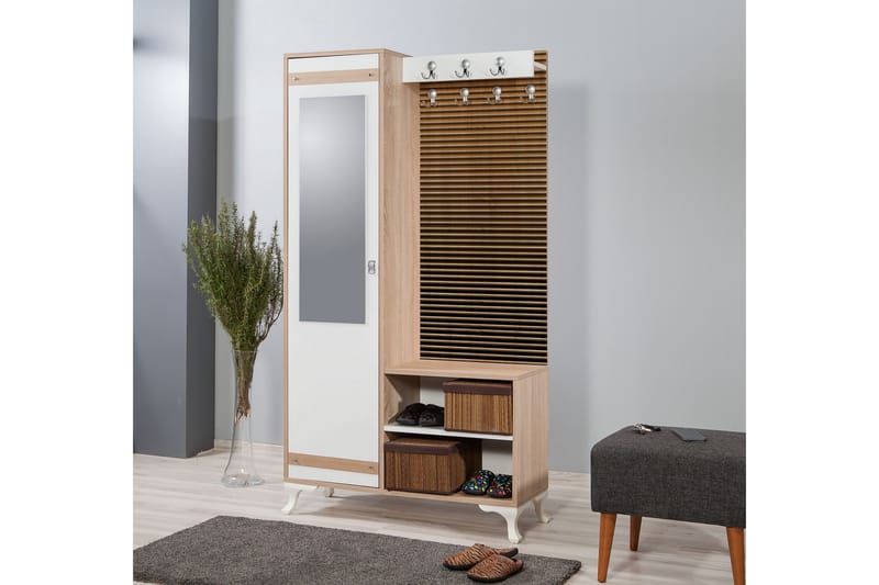 STENBYN Klädförvaring 100 cm Brun - Möbler - Hall & entré - Möbelset för hall & entré