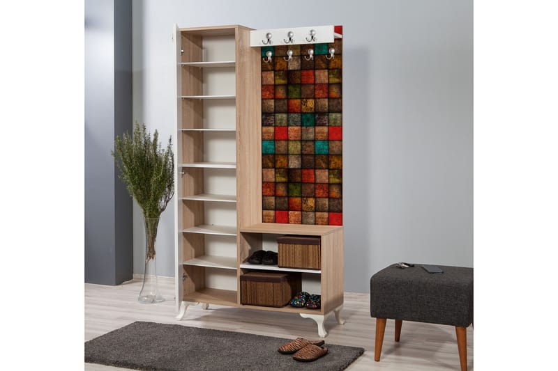STENBYN Klädförvaring 100 cm Brun - Möbler - Hall & entré - Möbelset för hall & entré