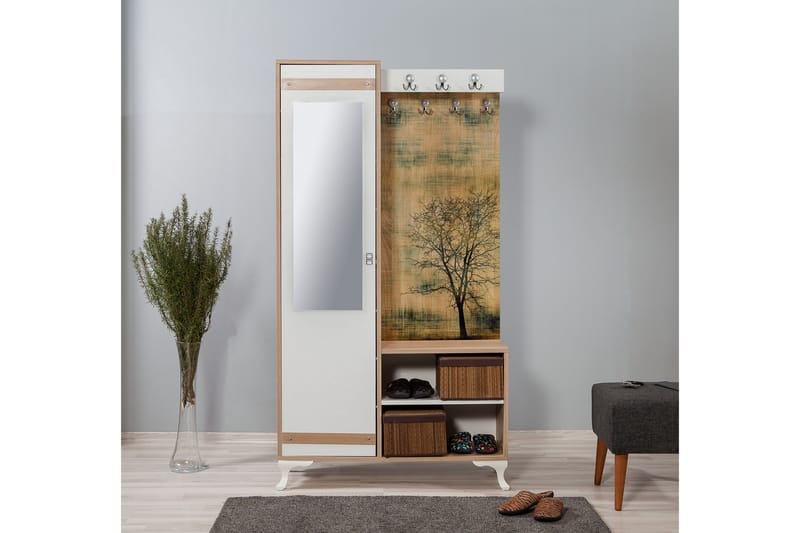 STENBYN Klädförvaring 100 cm Brun - Möbler - Hall & entré - Möbelset för hall & entré