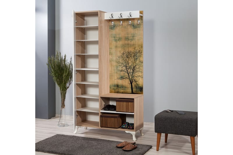 STENBYN Klädförvaring 100 cm Brun - Möbler - Hall & entré - Möbelset för hall & entré