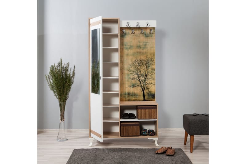 STENBYN Klädförvaring 100 cm Brun - Möbler - Hall & entré - Möbelset för hall & entré