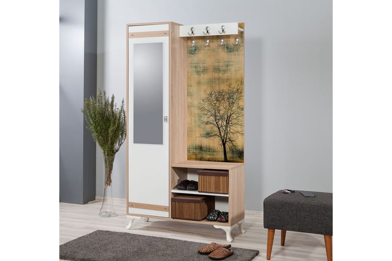 STENBYN Klädförvaring 100 cm Brun - Möbler - Hall & entré - Möbelset för hall & entré