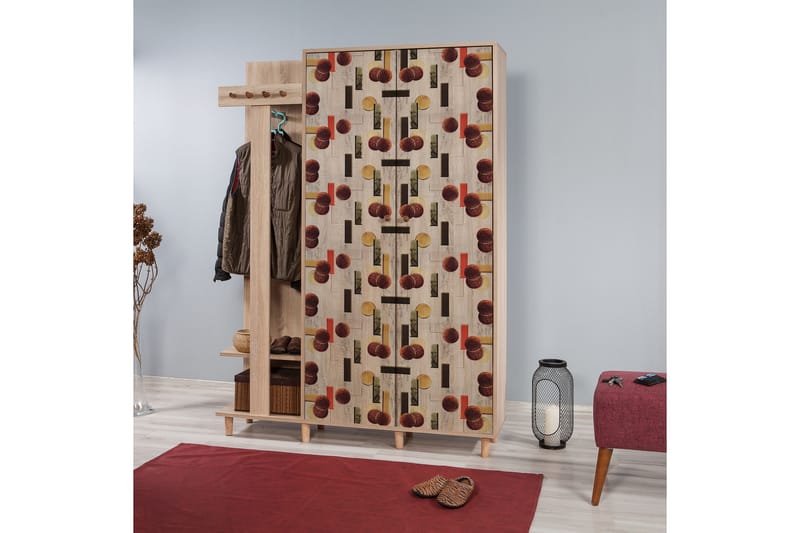 STENBYN Klädförvaring 135 cm Brun - Brun/Ek - Möbler - Hall & entré - Möbelset för hall & entré