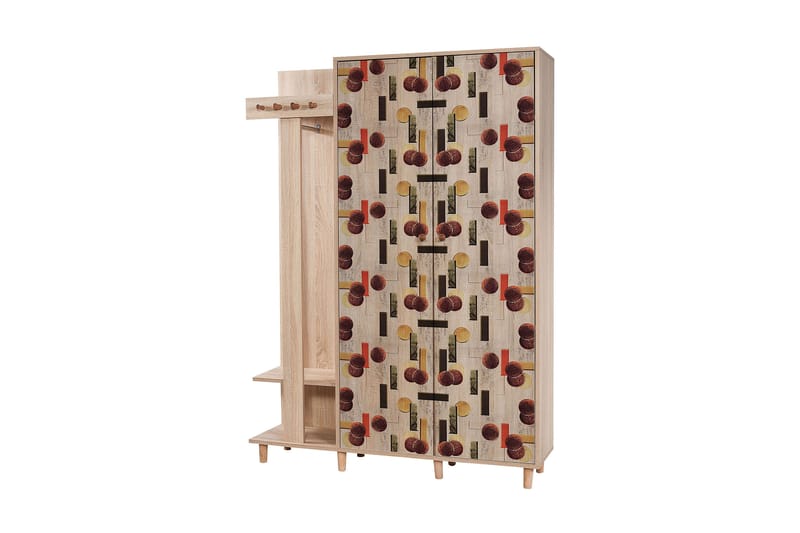 STENBYN Klädförvaring 135 cm Brun - Brun/Ek - Möbler - Hall & entré - Möbelset för hall & entré