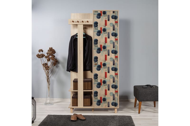 STENBYN Klädförvaring 90 cm Brun - Möbler - Hall & entré - Möbelset för hall & entré