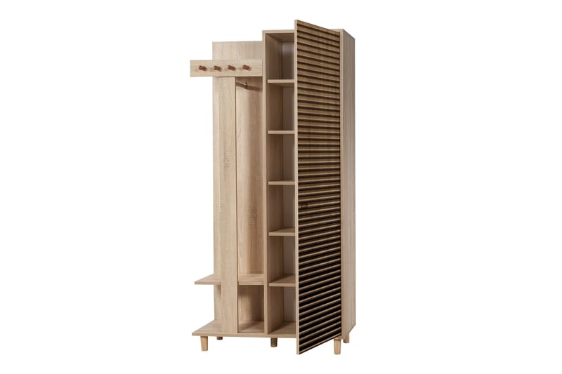 STENBYN Klädförvaring 90 cm Brun - Möbler - Hall & entré - Möbelset för hall & entré