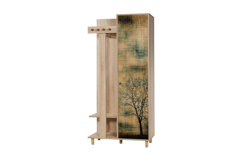 STENBYN Klädförvaring 90 cm Brun - Möbler - Hall & entré - Möbelset för hall & entré