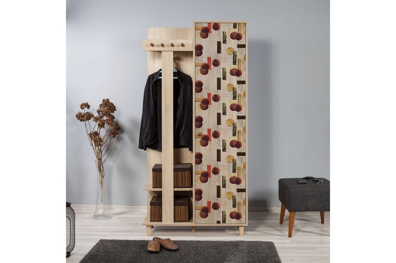 STENBYN Klädförvaring 90 cm Brun - Möbler - Hall & entré - Möbelset för hall & entré