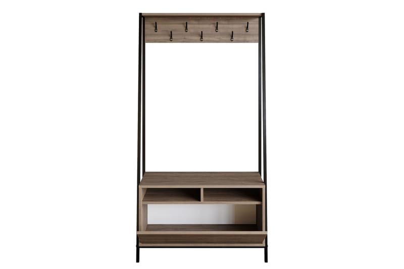 TALHADO Hallmöbelset 30 cm Mörkbrun/Svart - Möbler - Hall & entré - Möbelset för hall & entré