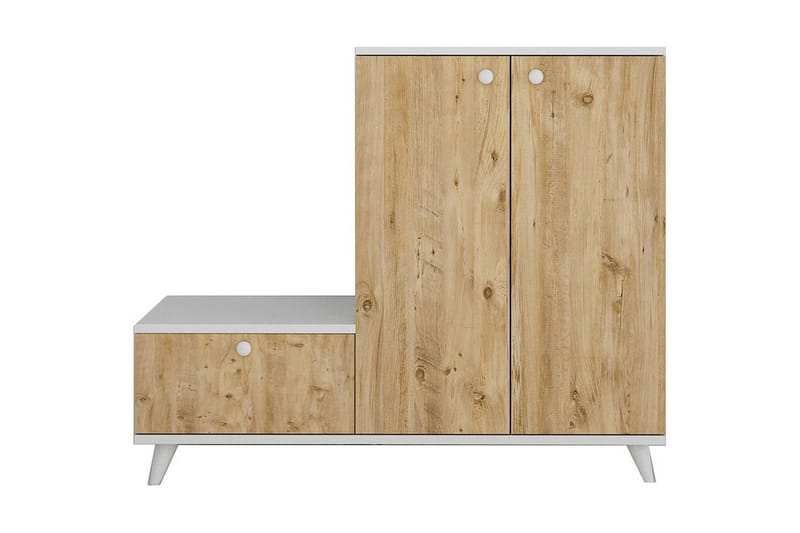 TUSHAR Hallmöbelset 120x120 cm Natur/Vit - Möbler - Hall & entré - Möbelset för hall & entré