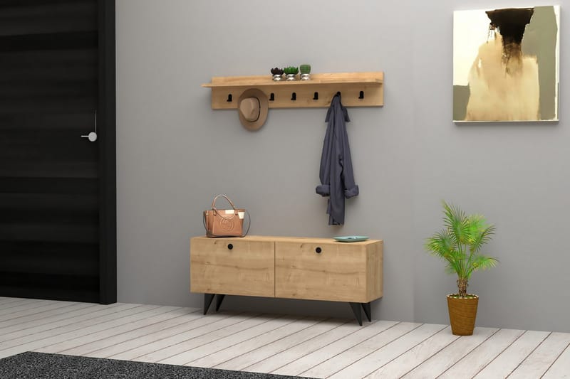 VASS Hallmöbelset 35x113 cm Natur - Möbler - Hall & entré - Möbelset för hall & entré