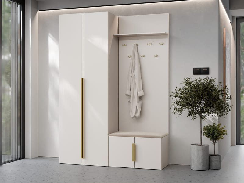 Myren Hallmöbel 140 cm - beige - Möbler - Hall & entré - Möbelset för hall & entré
