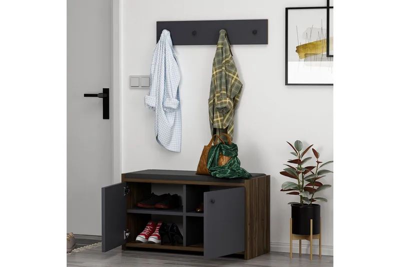 Ostwerwal Hallmöbelset Antracit - Hanah Home - Möbler - Hall & entré - Möbelset för hall & entré