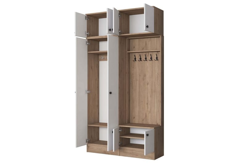 Quorra Hallmöbelset - Valnöt/Vit - Möbler - Hall & entré - Möbelset för hall & entré