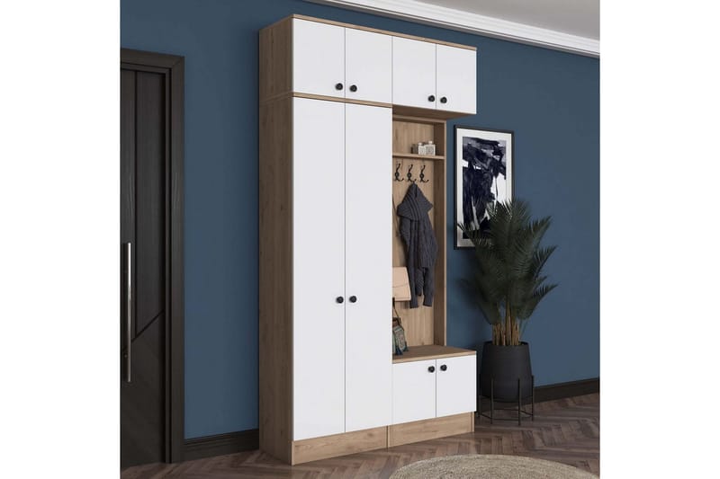 Quorra Hallmöbelset - Valnöt/Vit - Möbler - Hall & entré - Möbelset för hall & entré