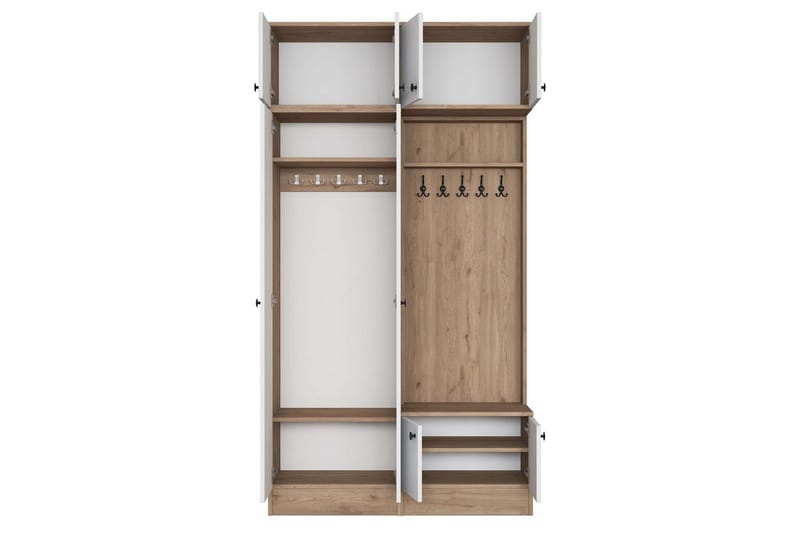 Quorra Hallmöbelset - Valnöt/Vit - Möbler - Hall & entré - Möbelset för hall & entré