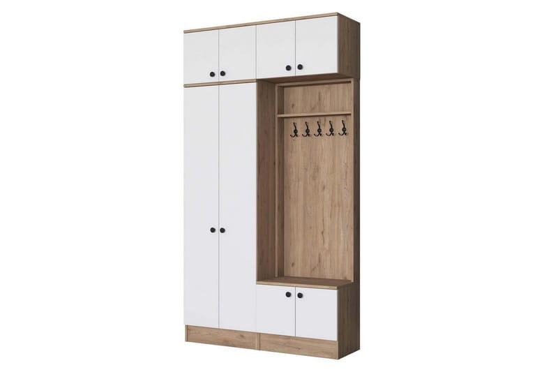 Quorra Hallmöbelset - Valnöt/Vit - Möbler - Hall & entré - Möbelset för hall & entré