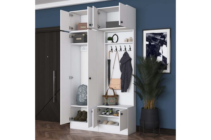 Quorra Hallmöbelset - Vit - Möbler - Hall & entré - Möbelset för hall & entré