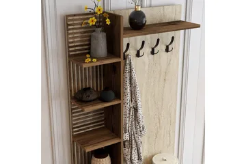 Schmida Hallmöbelset - Valnöt/Beige - Möbler - Hall & entré - Möbelset för hall & entré