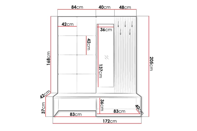 Shaftesbury Hallmöbelset - Möbler - Hall & entré - Möbelset för hall & entré