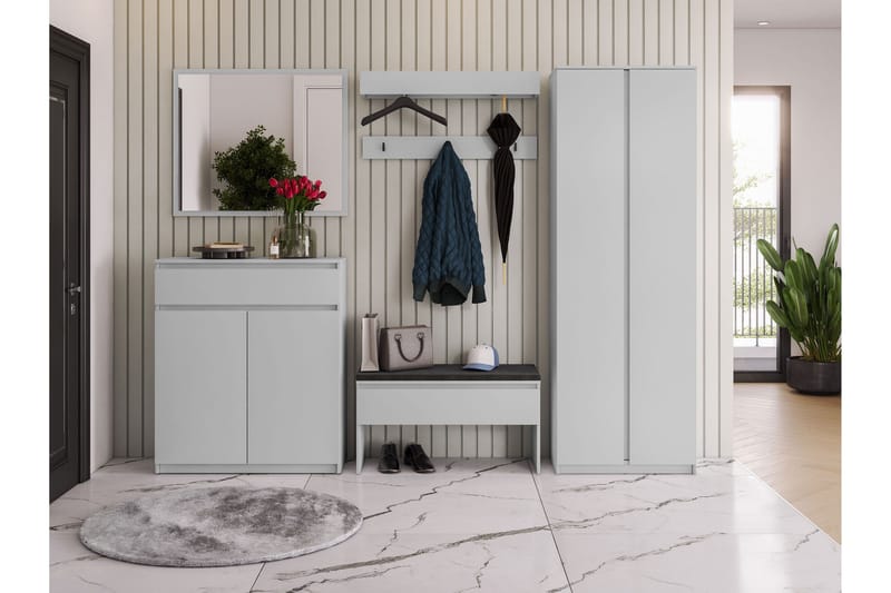Simply Hallmöbelset - Grå - Möbler - Hall & entré - Möbelset för hall & entré