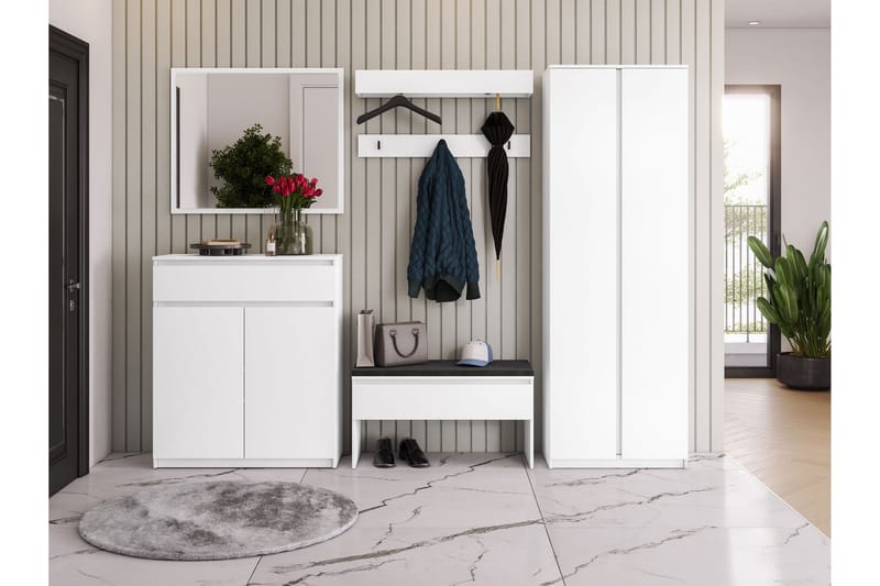 Simply Hallmöbelset - Vit - Möbler - Hall & entré - Möbelset för hall & entré