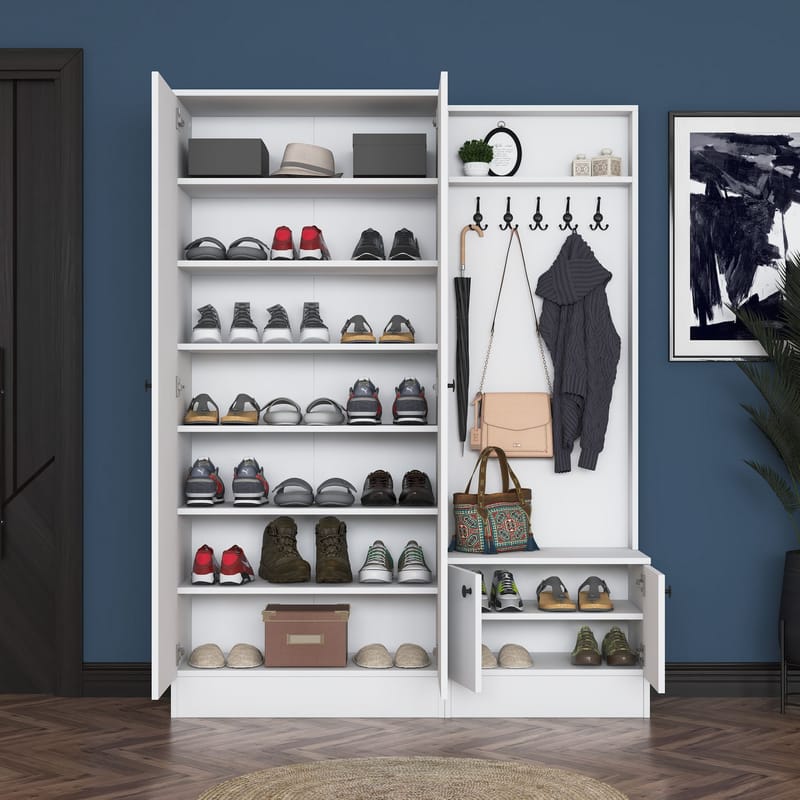 Tavren Hallställ 139,6x182,8x37,5 cm - Vit - Möbler - Hall & entré - Möbelset för hall & entré