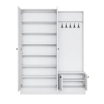 Tavren Hallställ 139,6x182,8x37,5 cm - Vit - Möbler - Hall & entré - Möbelset för hall & entré