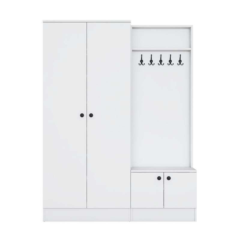 Tavren Hallställ 139,6x182,8x37,5 cm - Vit - Möbler - Hall & entré - Möbelset för hall & entré