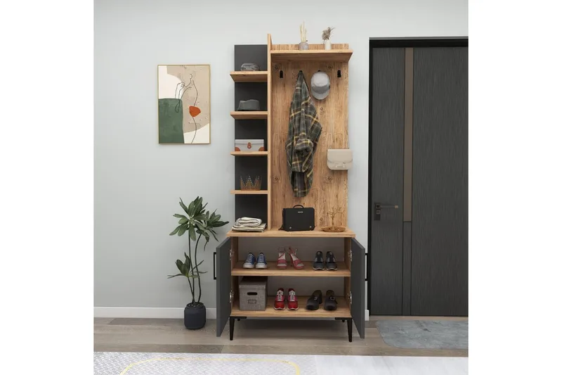 Windholm Hallmöbelset - Natur/Antracit - Möbler - Hall & entré - Möbelset för hall & entré