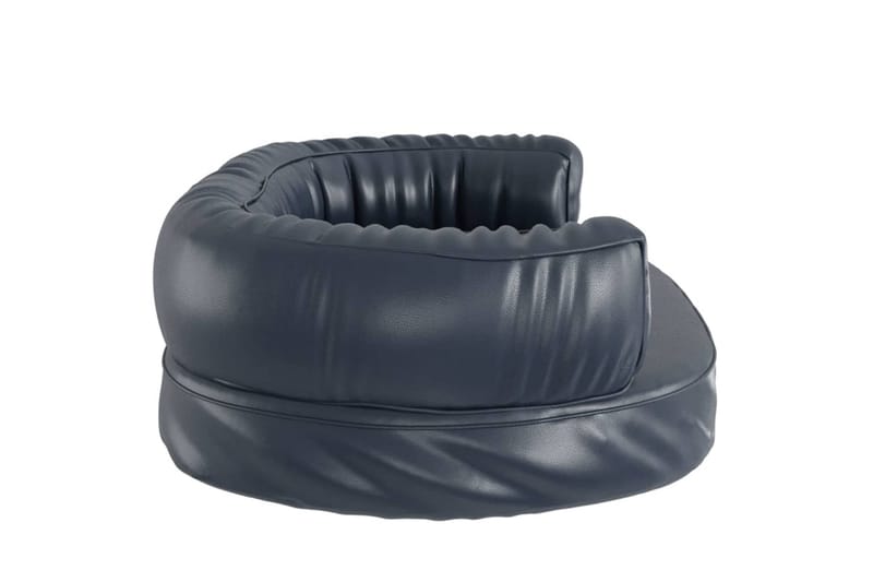 Ergonomisk hundbädd mörkblå 75x53 cm konstläder - Blå - Möbler - Husdjursmöbler - Hundmöbler - Hundbädd & hundsäng