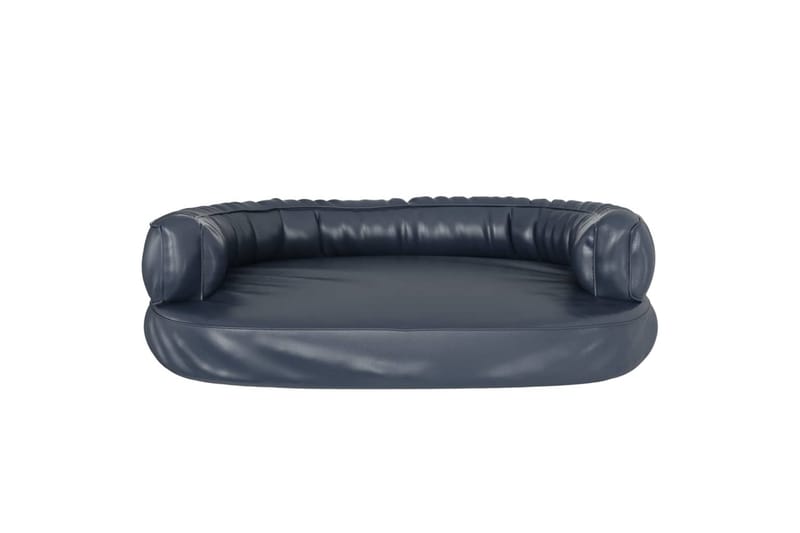 Ergonomisk hundbädd mörkblå 88x65 cm konstläder - Blå - Möbler - Husdjursmöbler - Hundmöbler - Hundbädd & hundsäng