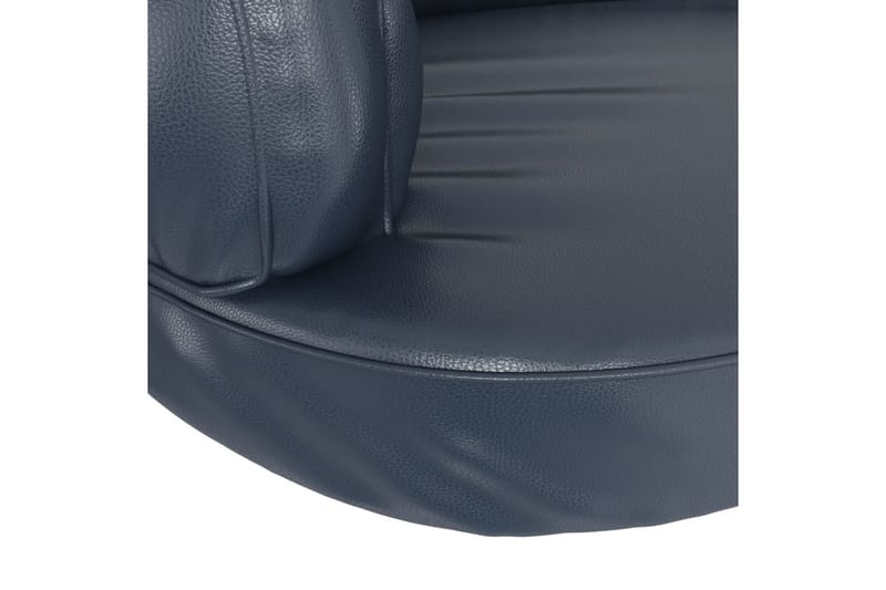 Ergonomisk hundbädd mörkblå 88x65 cm konstläder - Blå - Möbler - Husdjursmöbler - Hundmöbler - Hundbädd & hundsäng