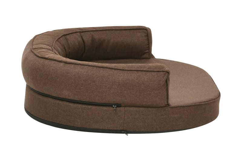 Ergonomisk hundmadrass 75x53 cm linnelook brun - Brun - Möbler - Husdjursmöbler - Hundmöbler - Hundbädd & hundsäng