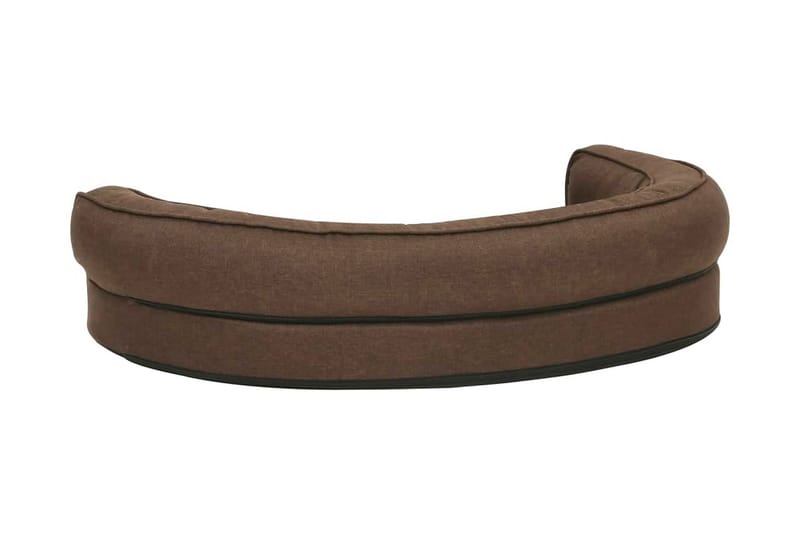 Ergonomisk hundmadrass 75x53 cm linnelook brun - Brun - Möbler - Husdjursmöbler - Hundmöbler - Hundbädd & hundsäng