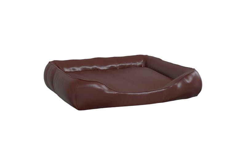 Hundbädd brun 105x80x25 cm konstläder - Brun - Möbler - Husdjursmöbler - Hundmöbler - Hundbädd & hundsäng