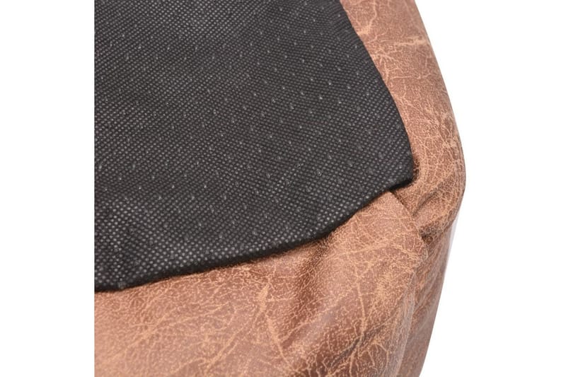 Hundbädd med kudde PU konstläder storlek XL beige - Antracit/Beige - Möbler - Husdjursmöbler - Hundmöbler - Hundbädd & hundsäng