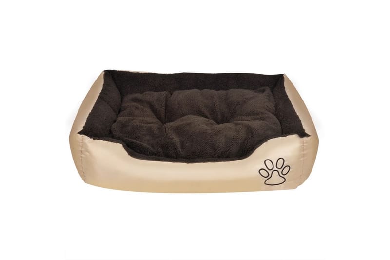 Hundbädd med vadderad dyna storlek M - Brun/Beige - Möbler - Husdjursmöbler - Hundmöbler - Hundbädd & hundsäng