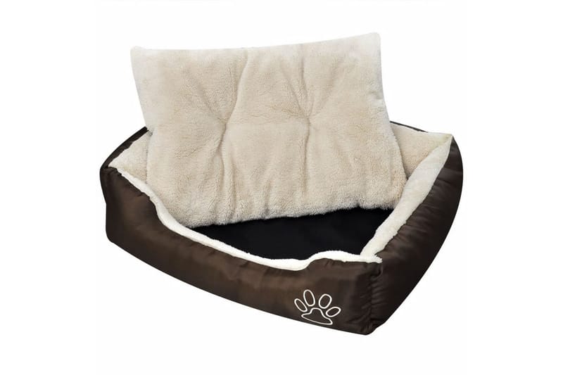 Hundbädd med vadderad kudde storlek L - Beige - Möbler - Husdjursmöbler - Hundmöbler - Hundbädd & hundsäng