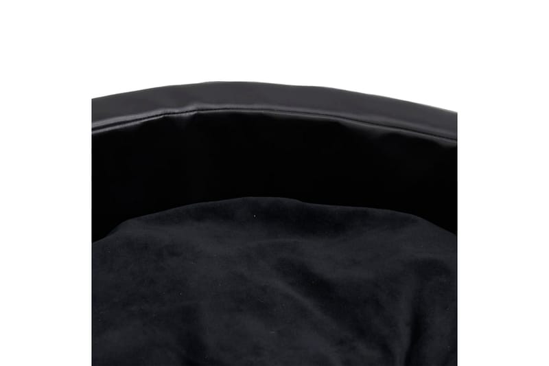 Hundbädd svart 69x59x19 cm plysch och konstläder - Svart - Möbler - Husdjursmöbler - Hundmöbler - Hundbädd & hundsäng