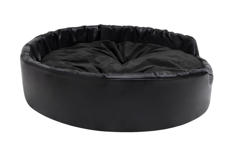 Hundbädd svart 99x89x21 cm plysch och konstläder - Svart - Möbler - Husdjursmöbler - Hundmöbler - Hundbädd & hundsäng