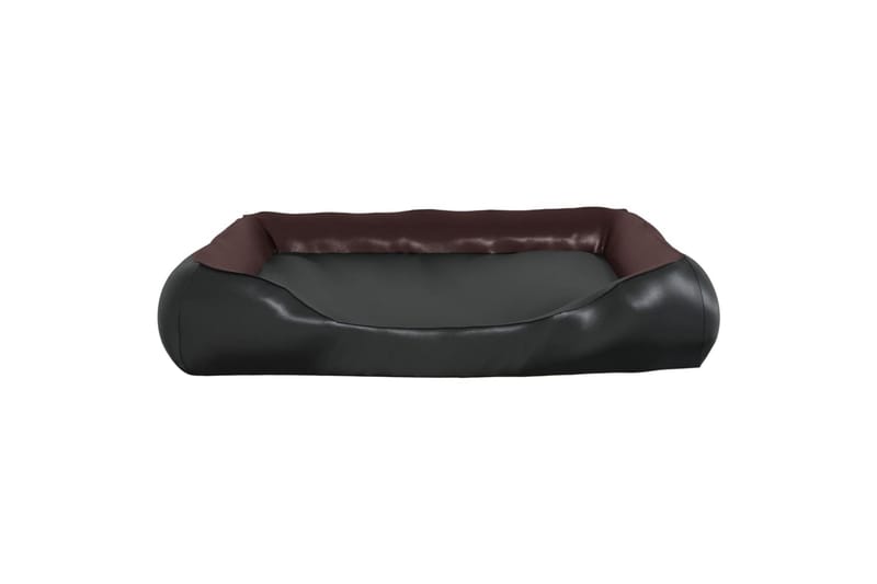 Hundbädd svart och brun 80x68x23 cm konstläder - Svart - Möbler - Husdjursmöbler - Hundmöbler - Hundbädd & hundsäng